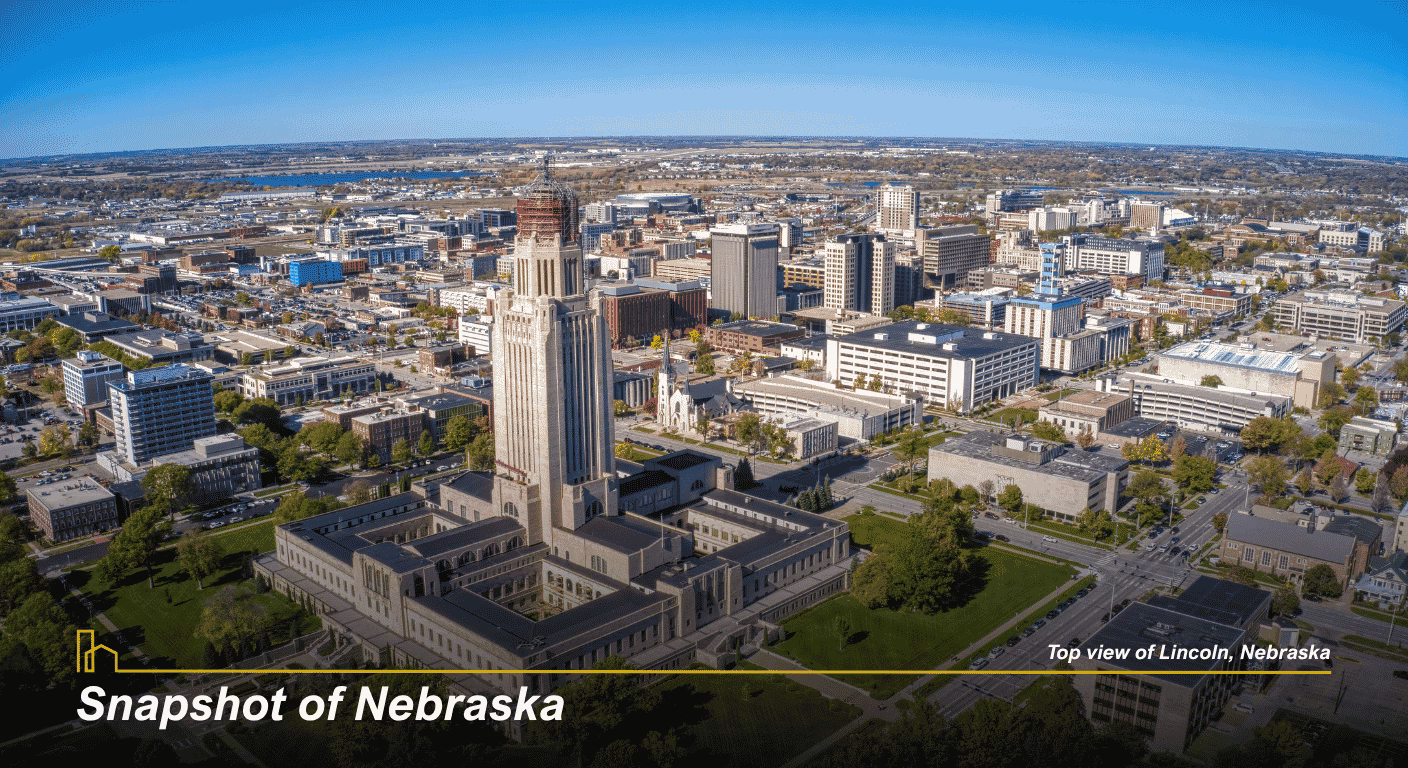 1 Top view of Lincoln Nebraska