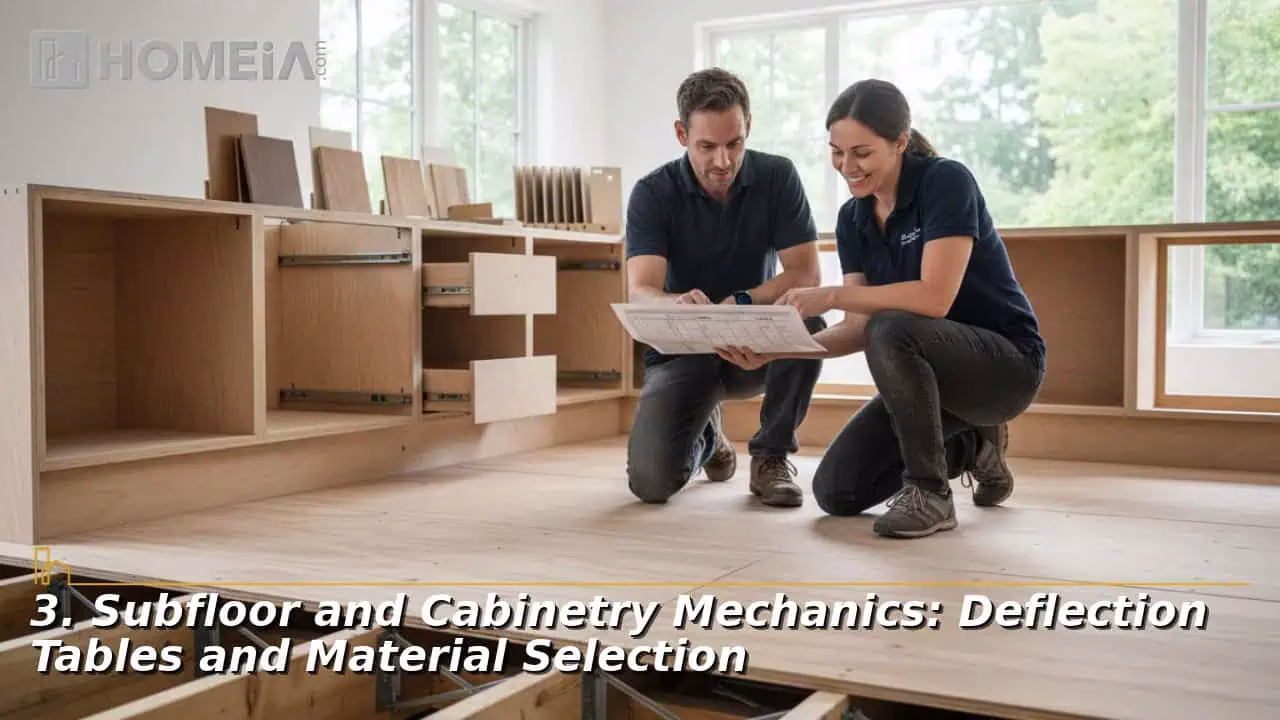 Subfloor and Cabinetry Mechanics: Deflection Tables and Material Selection