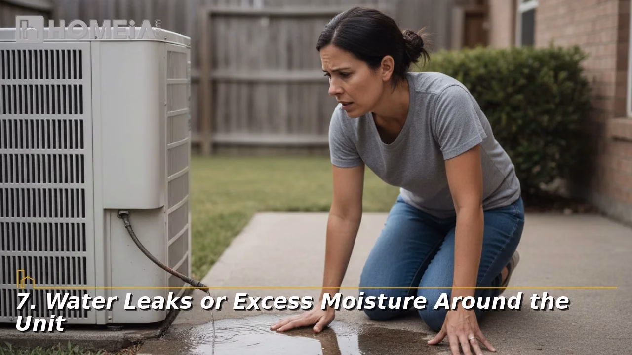 Water Leaks or Excess Moisture Around the Unit