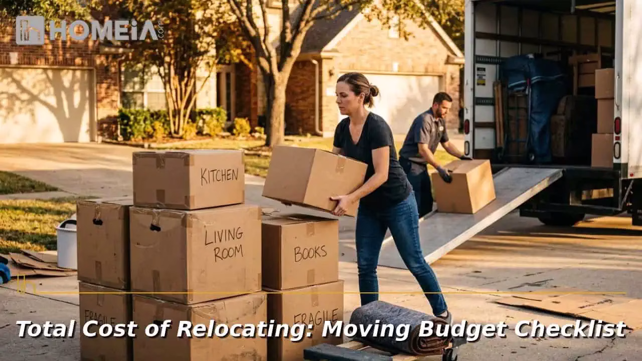 Total Cost of Relocating Moving Budget Checklist