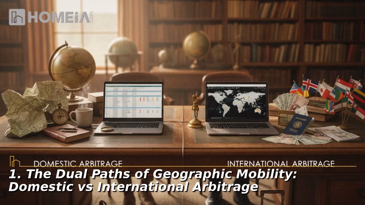 The Dual Paths of Geographic Mobility: Domestic vs International Arbitrage