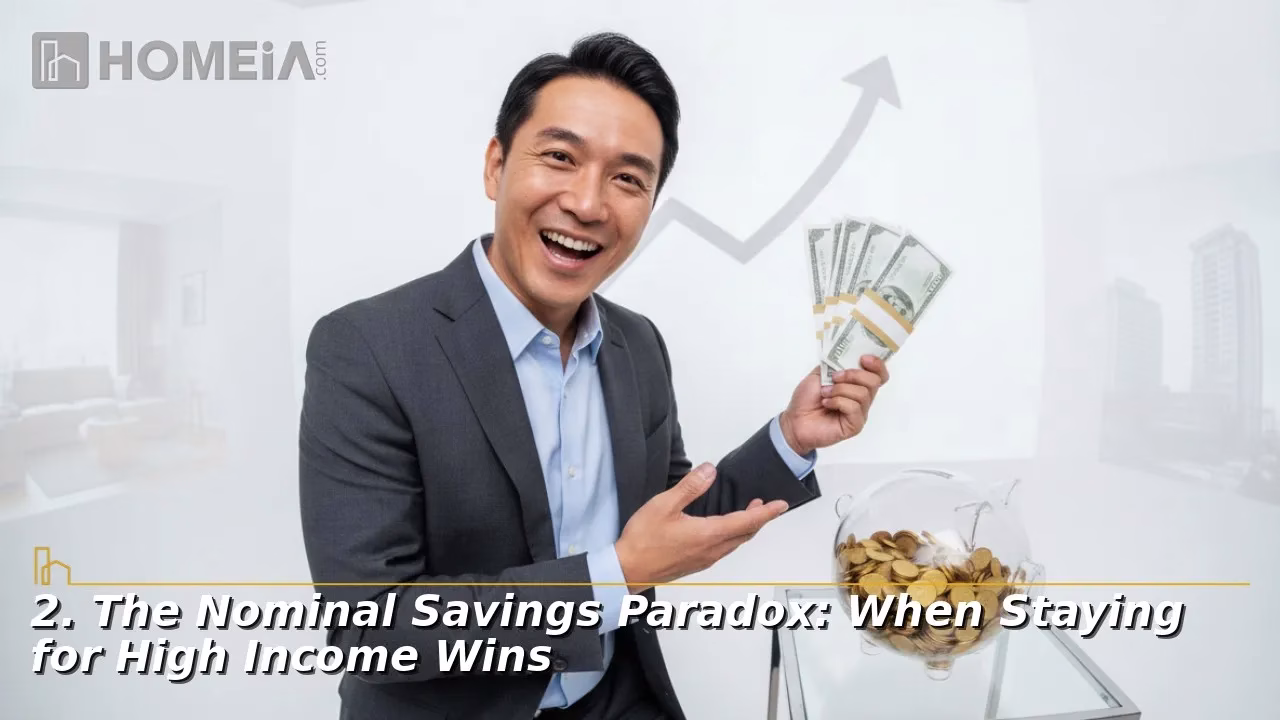 The Nominal Savings Paradox: When Staying for High Income Wins