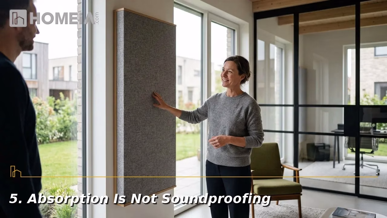 5. Absorption Is Not Soundproofing