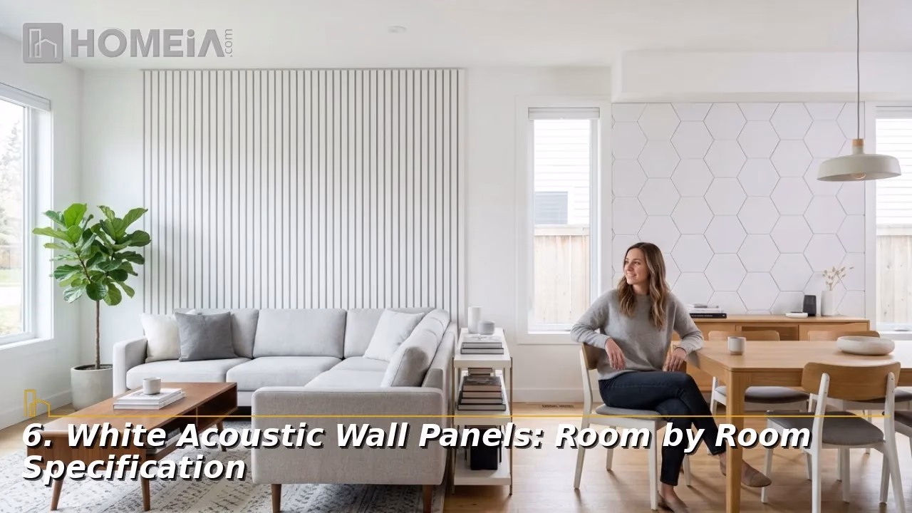 6. White Acoustic Wall Panels Room by Room Specification
