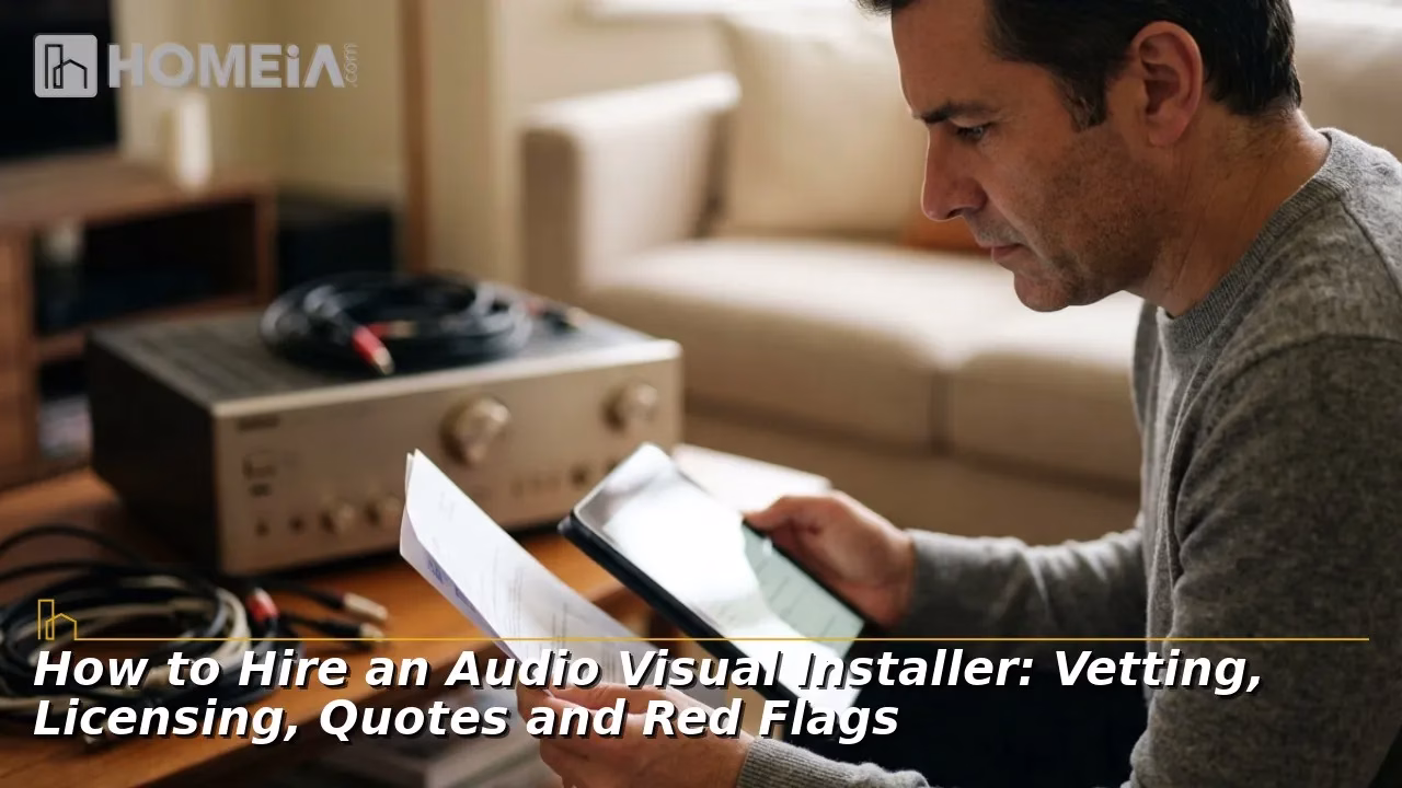 How to Hire an Audio Visual Installer Vetting, Licensing, Quotes and Red Flags