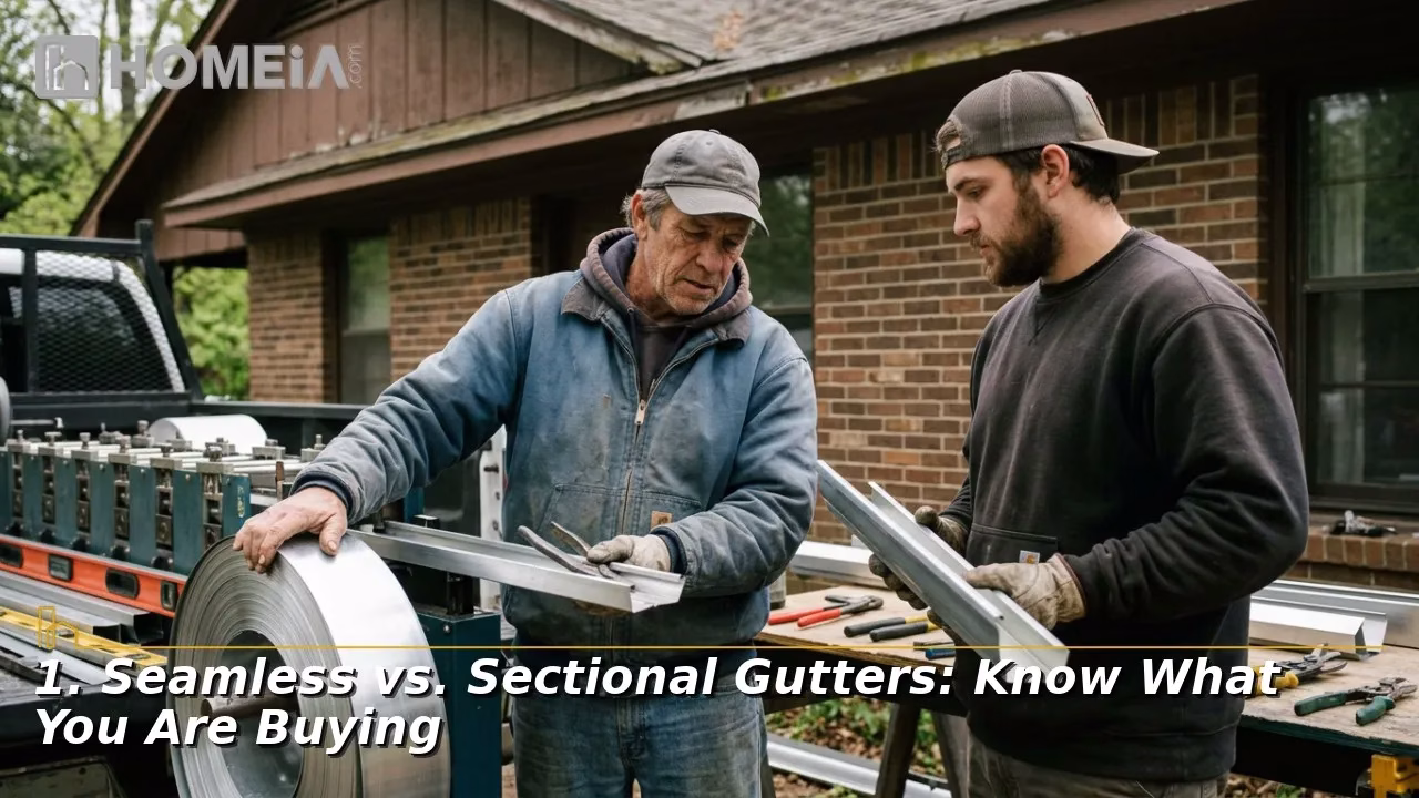 1. Seamless vs. Sectional Gutters - Know What You Are Buying