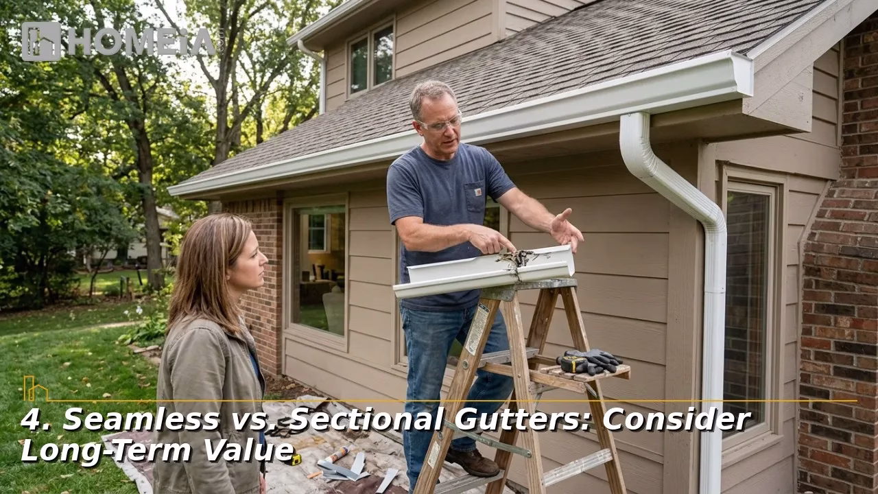 4. Seamless vs. Sectional Gutters - Consider Long-Term Value