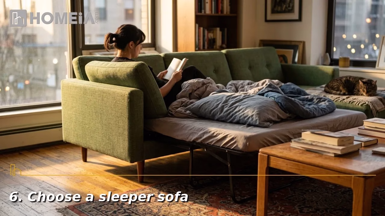 6. Choose a sleeper sofa