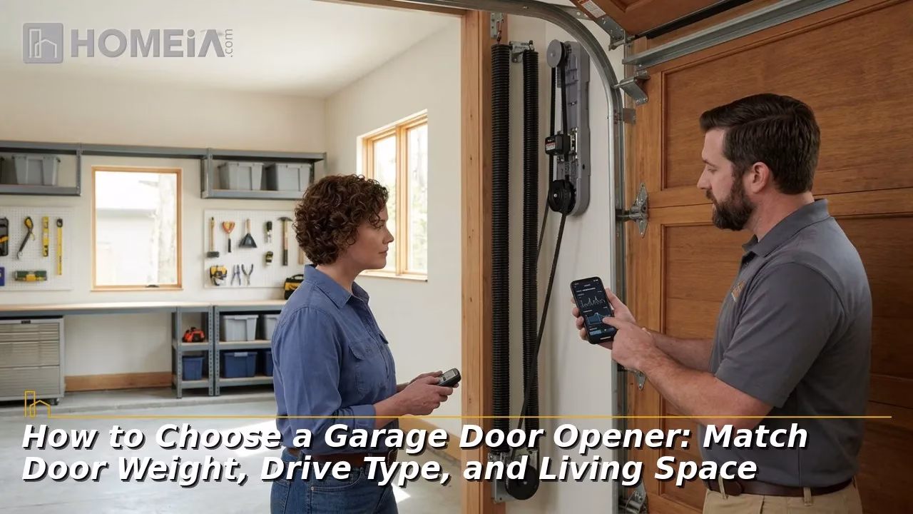 How to Choose a Garage Door Opener: Match Door Weight, Drive Type, and Living Space