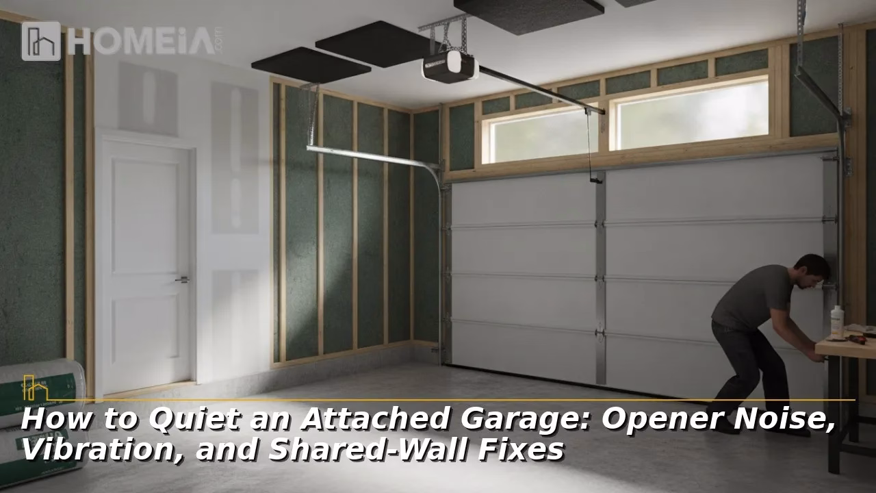 How to Quiet an Attached Garage: Opener Noise, Vibration, and Shared-Wall Fixes